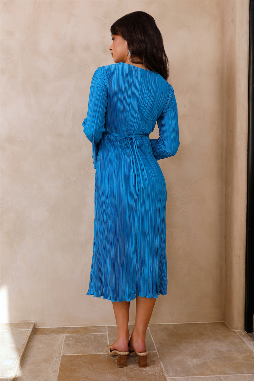 Meet Me At Sundown Midi Dress Blue-Seaa Fashion