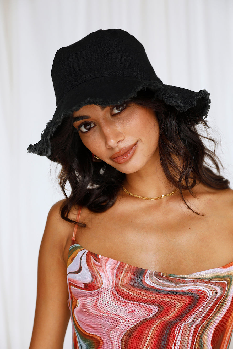 Sun Shower Bucket Hat Black-Seaa Fashion