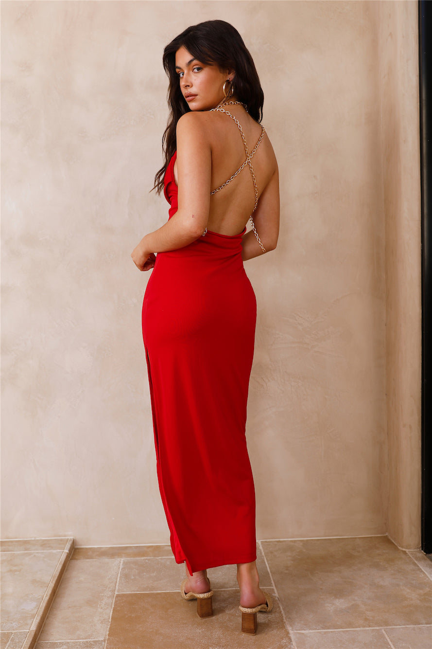 Caribbean Breeze Maxi Dress Red-Seaa Fashion