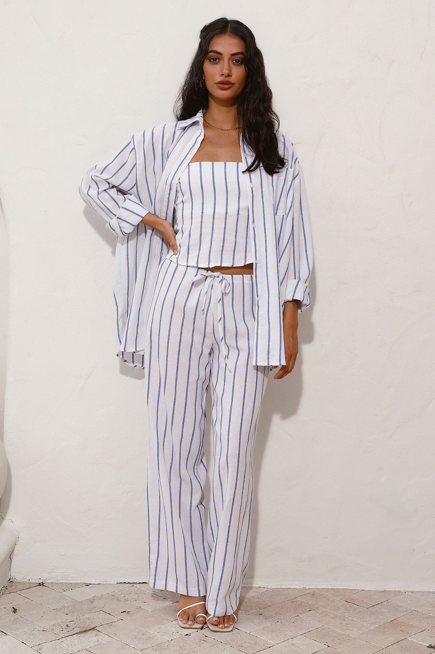 SNDYS Isla Shirt Blue Stripe-Seaa Fashion