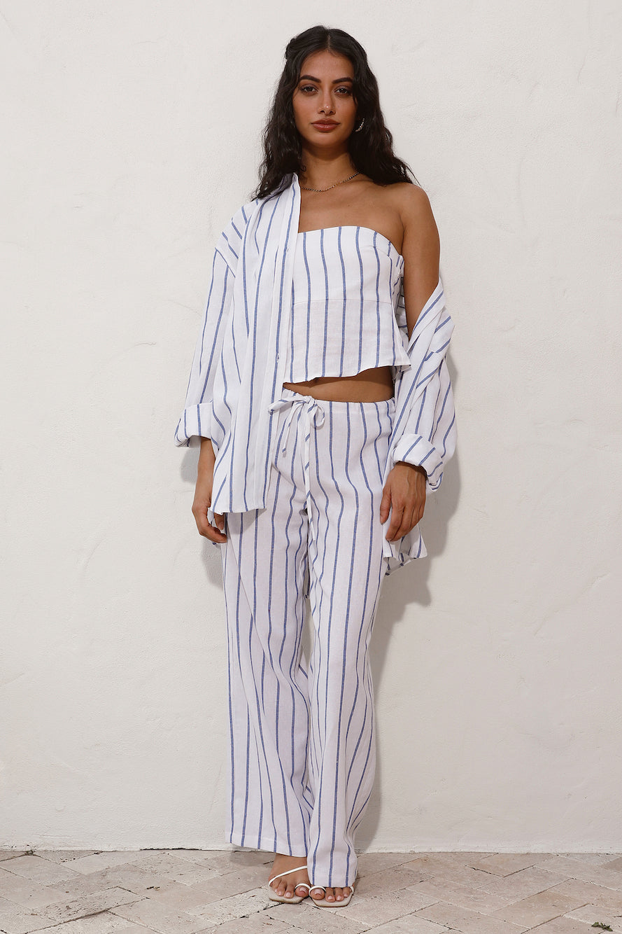 SNDYS Isla Shirt Blue Stripe-Seaa Fashion