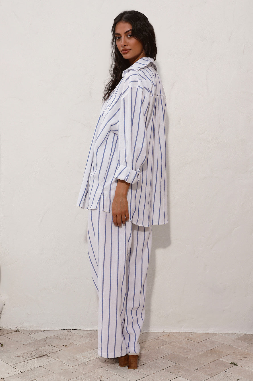 SNDYS Isla Shirt Blue Stripe-Seaa Fashion
