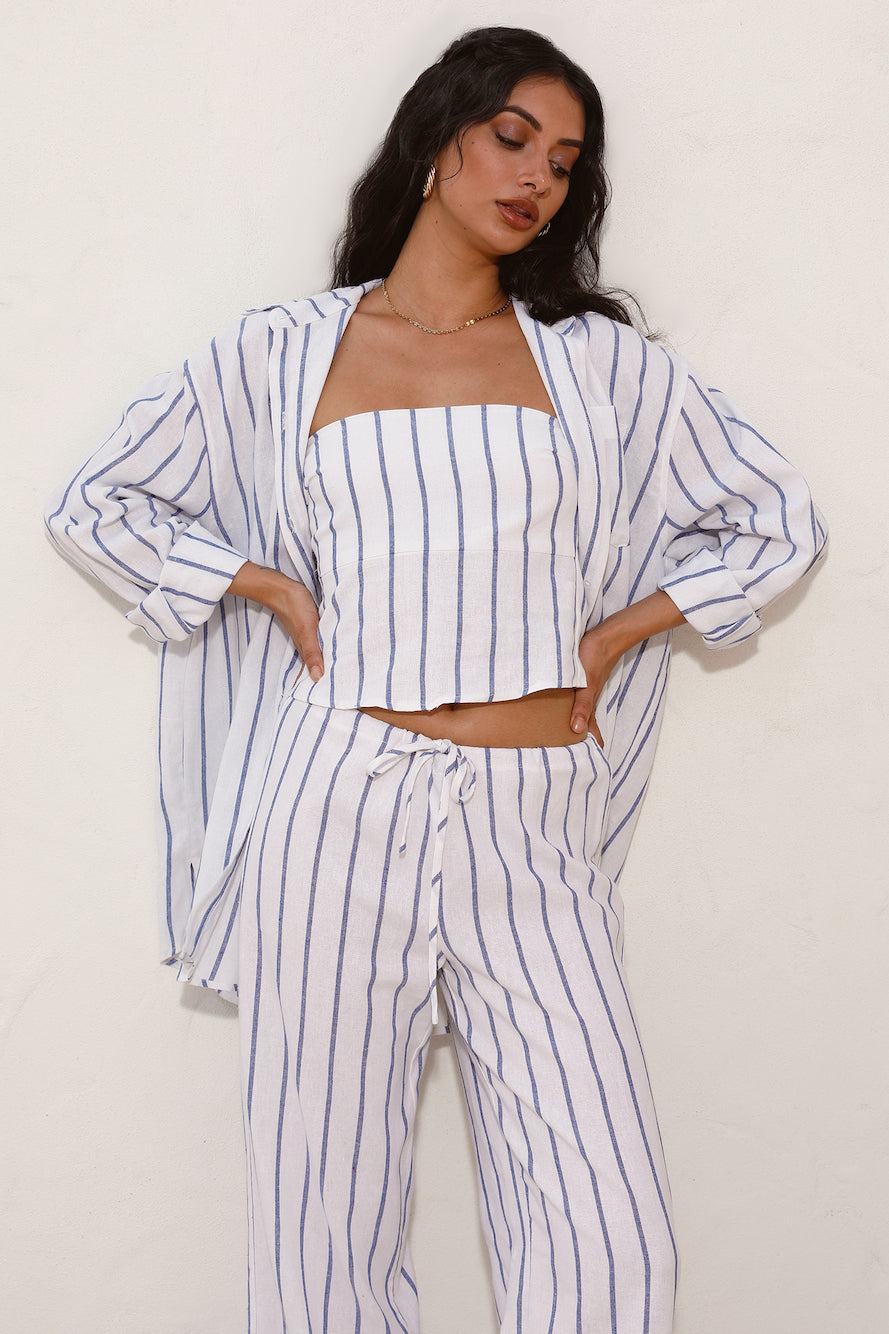 SNDYS Isla Shirt Blue Stripe-Seaa Fashion