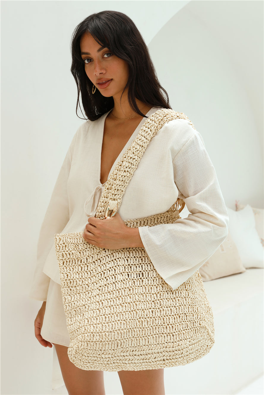 BILLINI Ocean Tote Bag Natural Raffia-Seaa Fashion