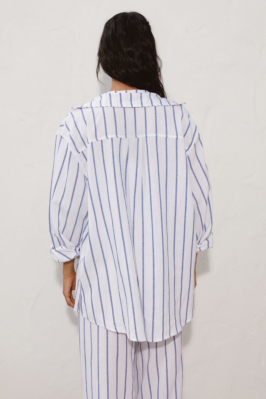 SNDYS Isla Shirt Blue Stripe-Seaa Fashion