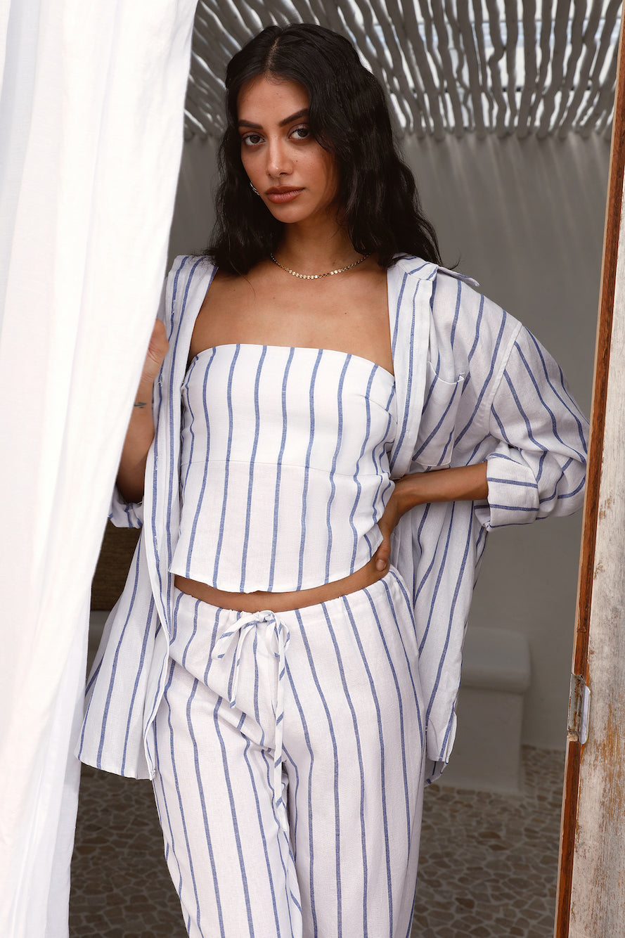 SNDYS Isla Shirt Blue Stripe-Seaa Fashion