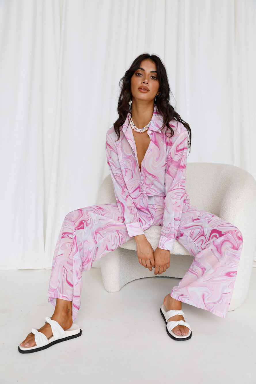 SHE IS US Etoile Palazzo Pants Pink-Seaa Fashion