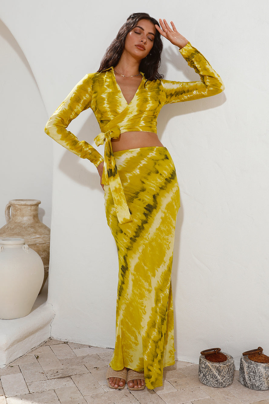 LE SALTY Ava Maxi Skirt Golden-Seaa Fashion