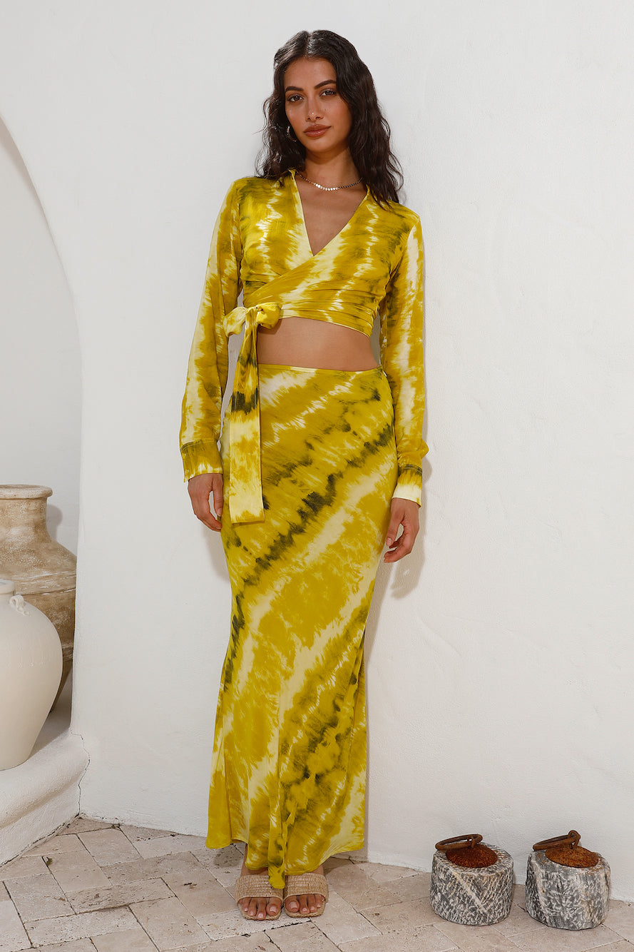 LE SALTY Ava Maxi Skirt Golden-Seaa Fashion