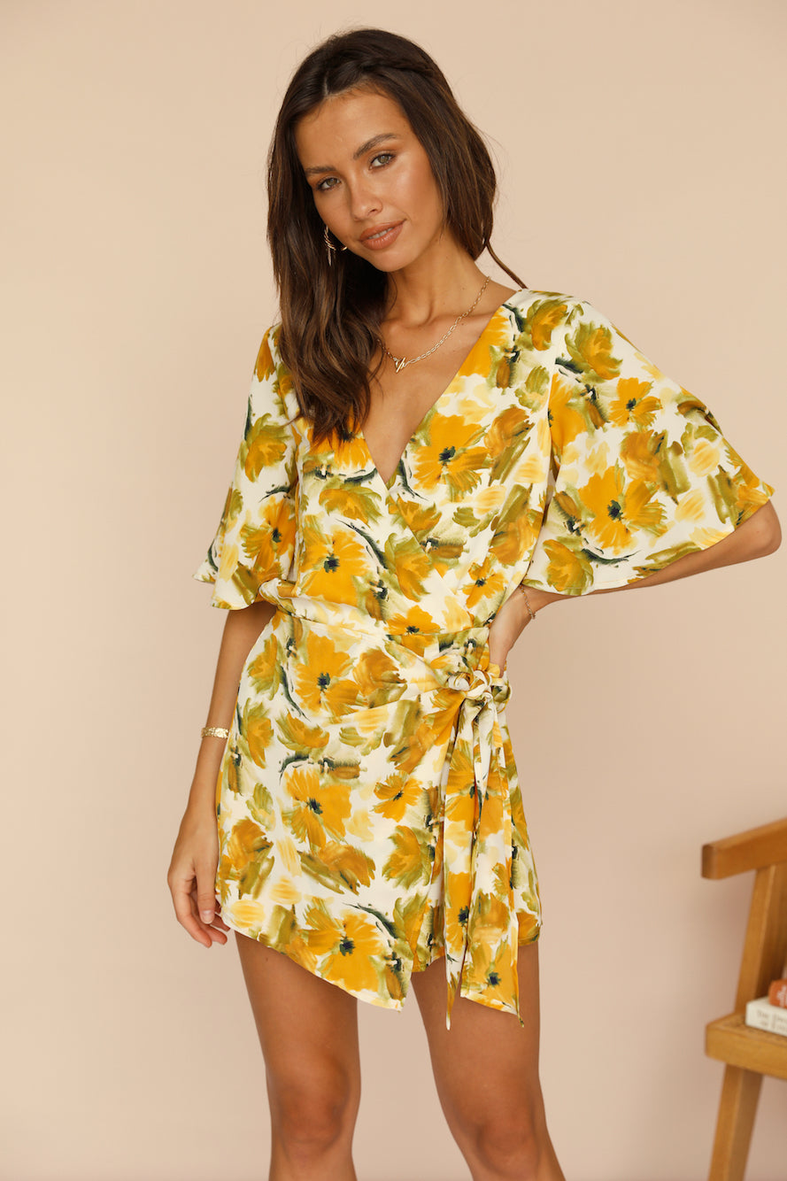 Ancient Thera Romper Yellow-Seaa Fashion