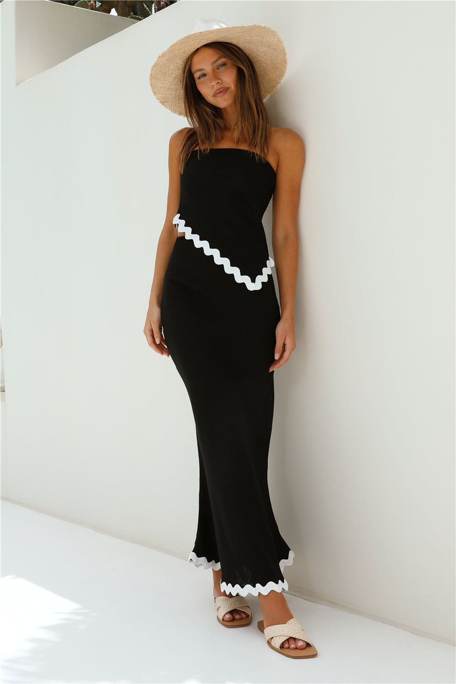 Found You Maxi Skirt Black-Seaa Fashion