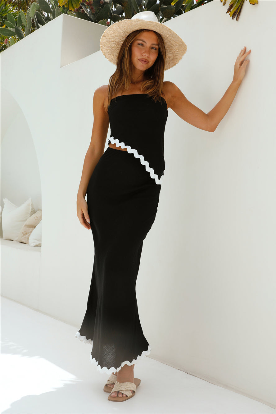 Found You Maxi Skirt Black-Seaa Fashion