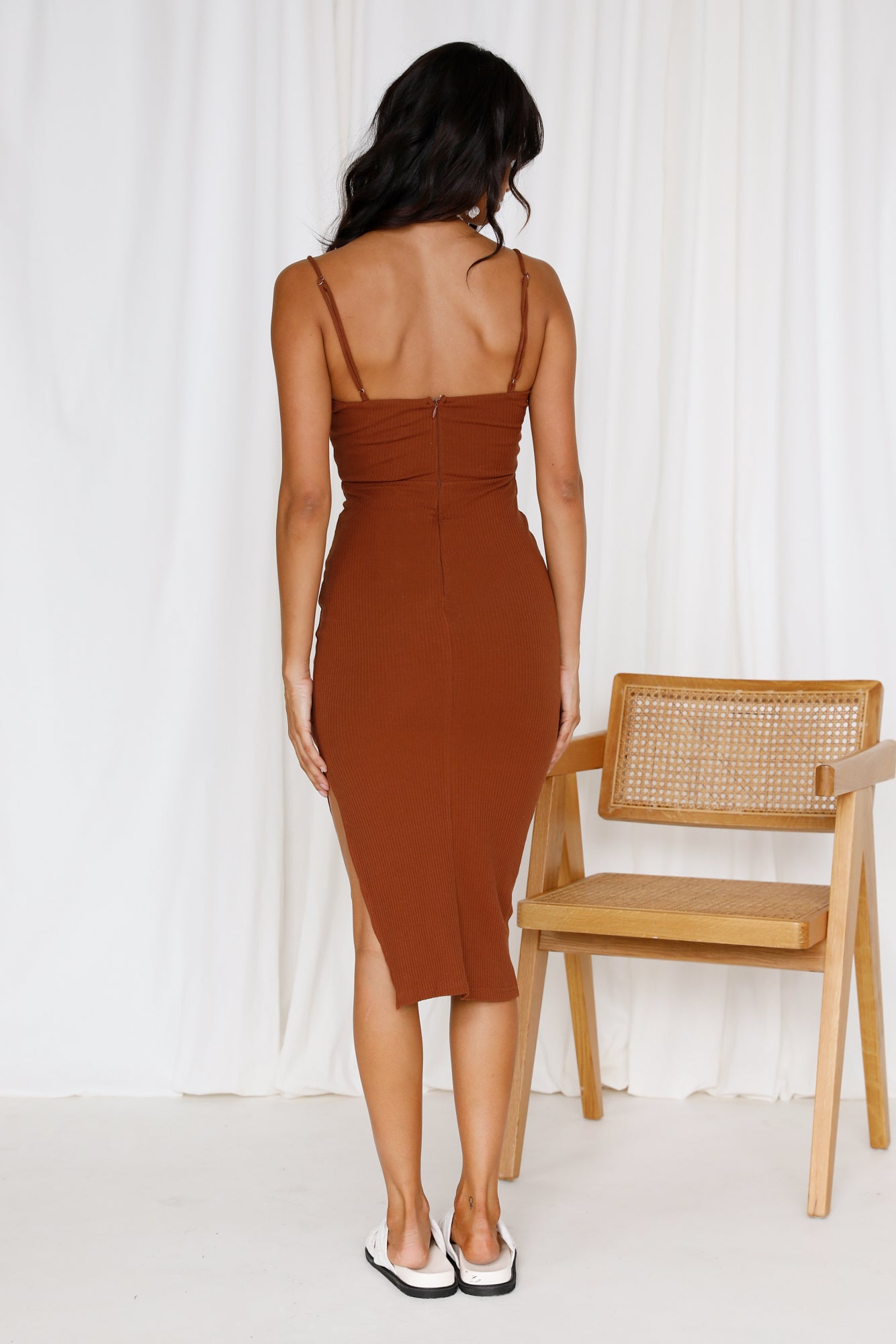 After The Rain Maxi Dress Brown-Seaa Fashion
