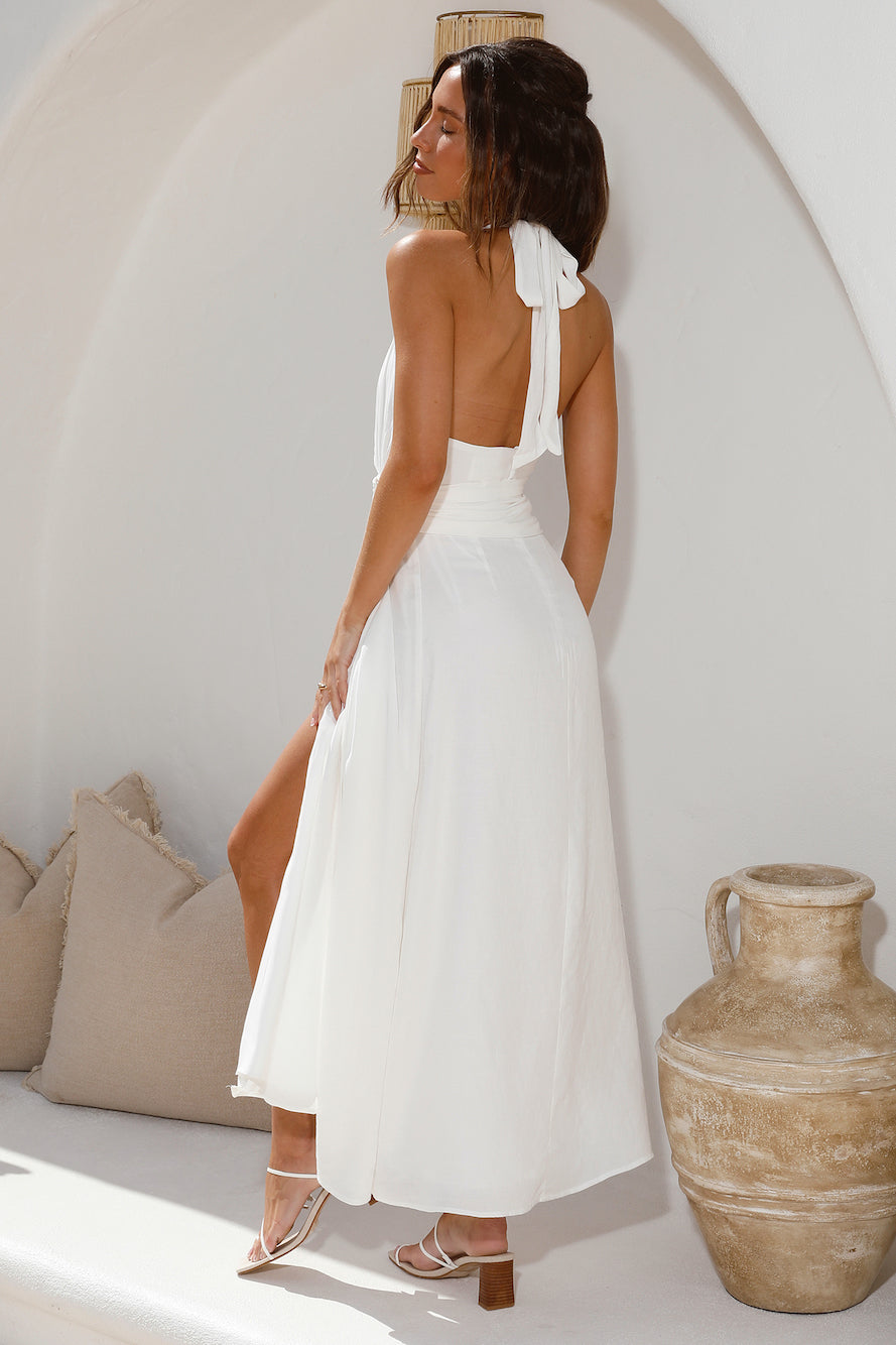 Heaven Can Wait Maxi Dress White-Seaa Fashion