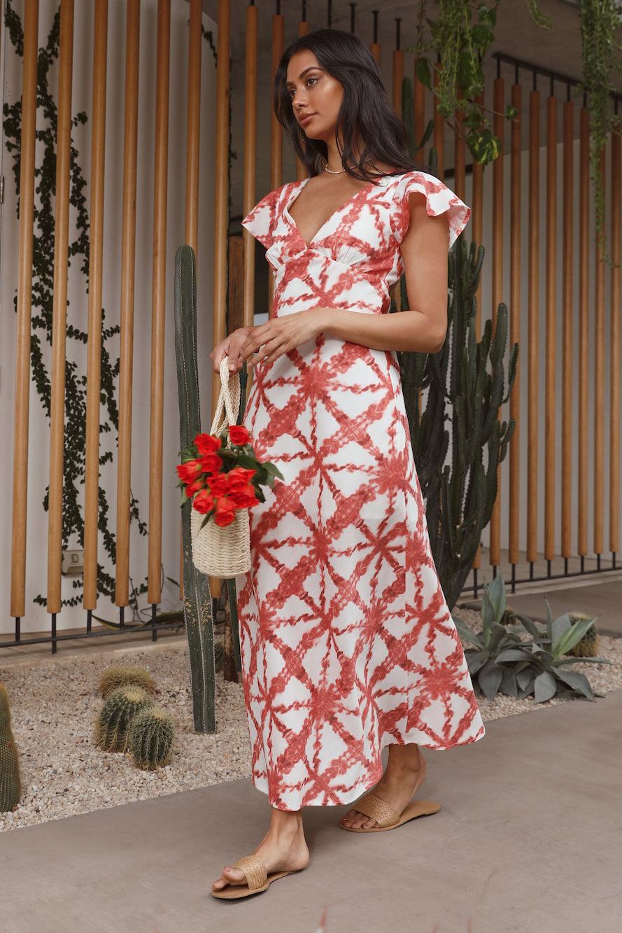 Citrus and Spice Maxi Dress Orange-Seaa Fashion