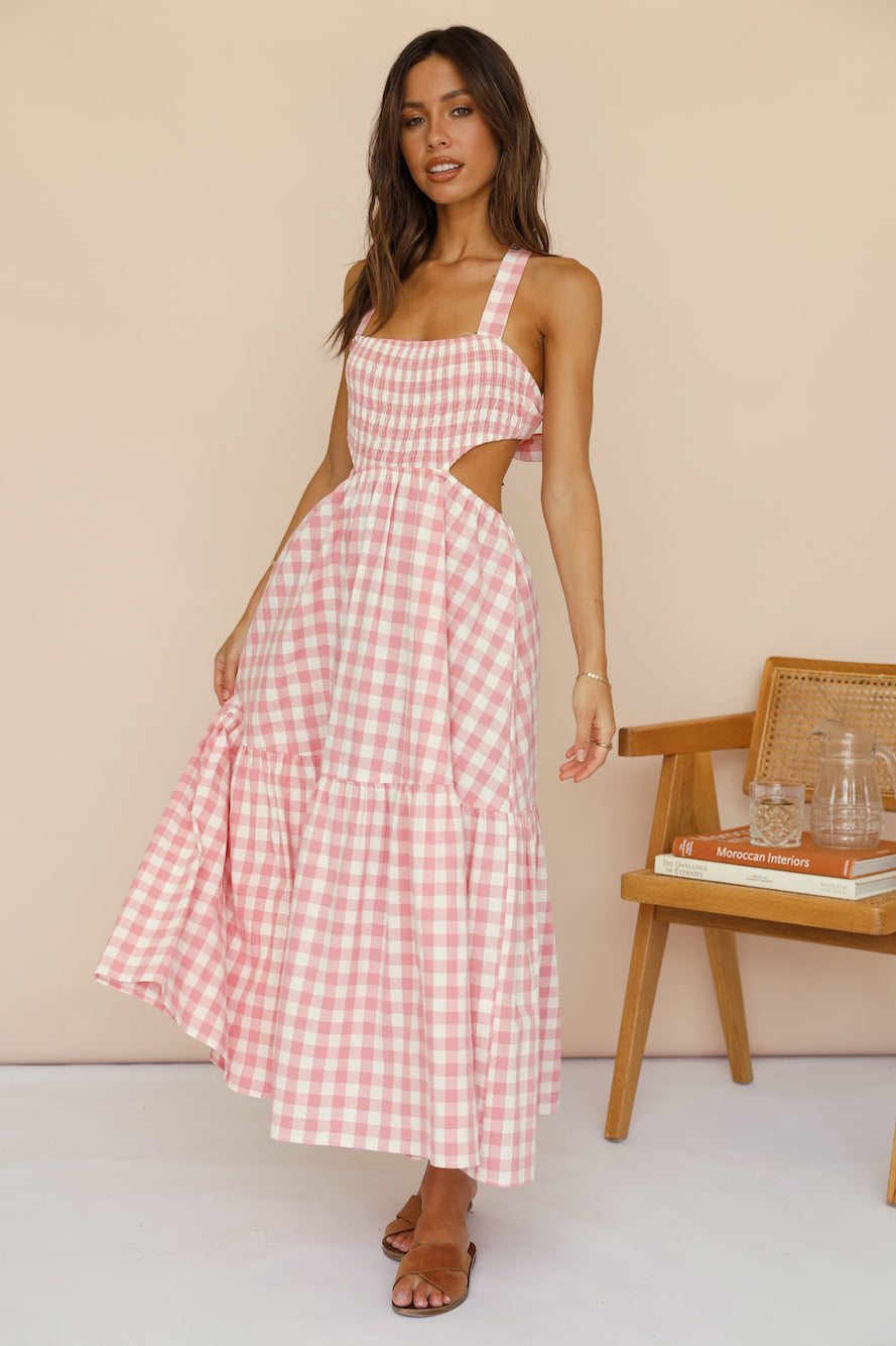 Head In The Clouds Maxi Dress Pink-Seaa Fashion