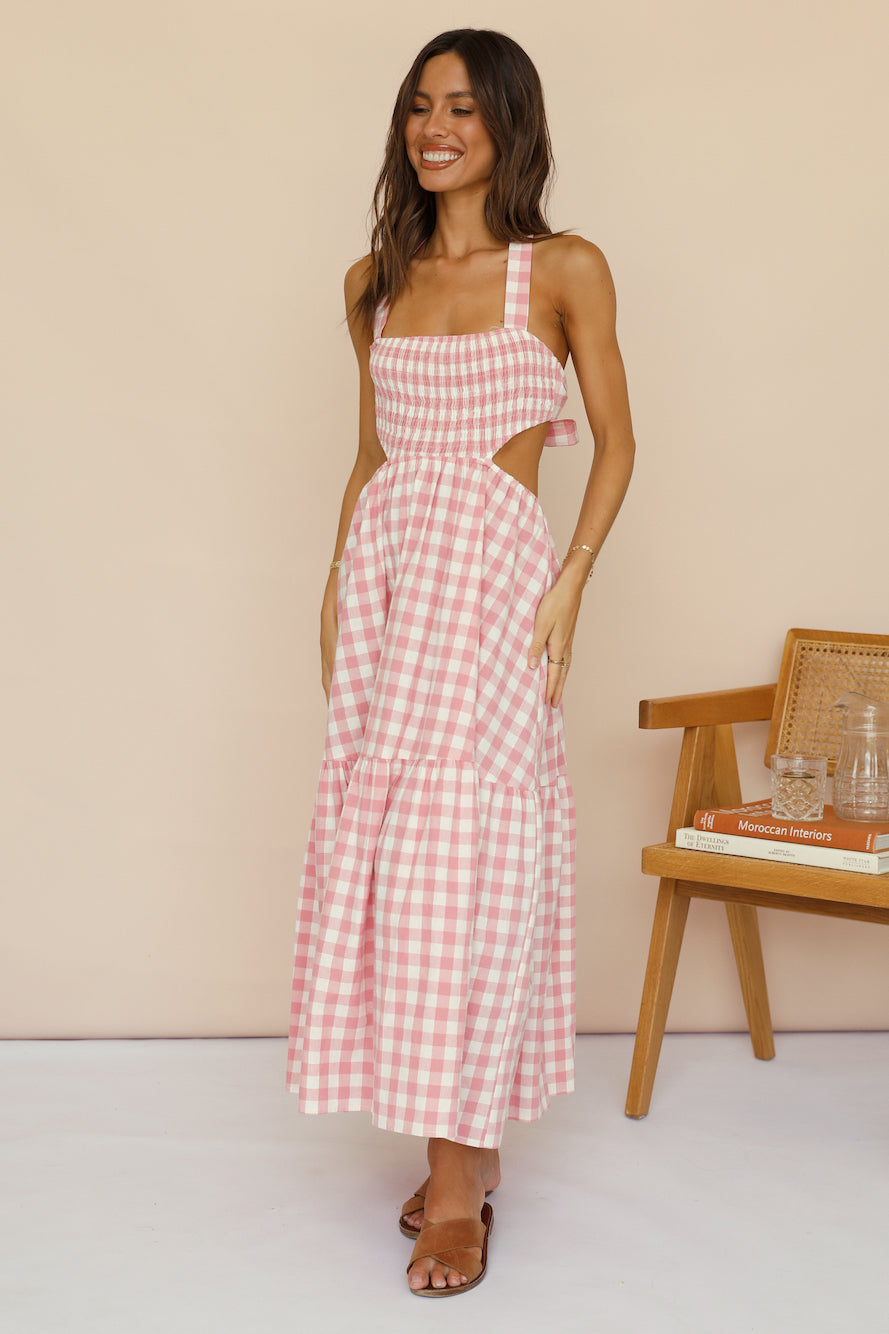 Head In The Clouds Maxi Dress Pink-Seaa Fashion