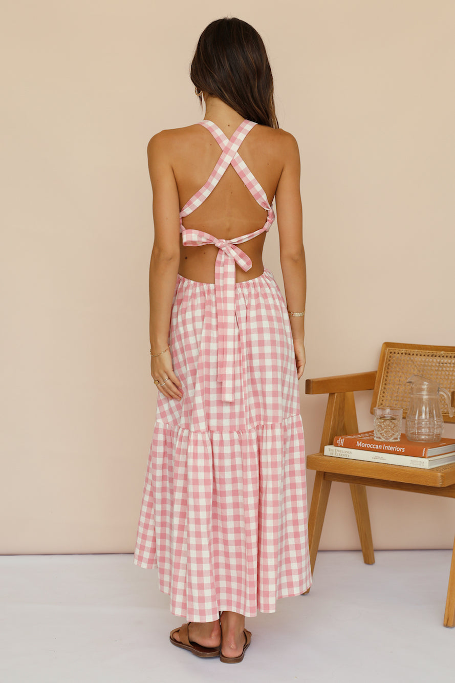 Head In The Clouds Maxi Dress Pink-Seaa Fashion