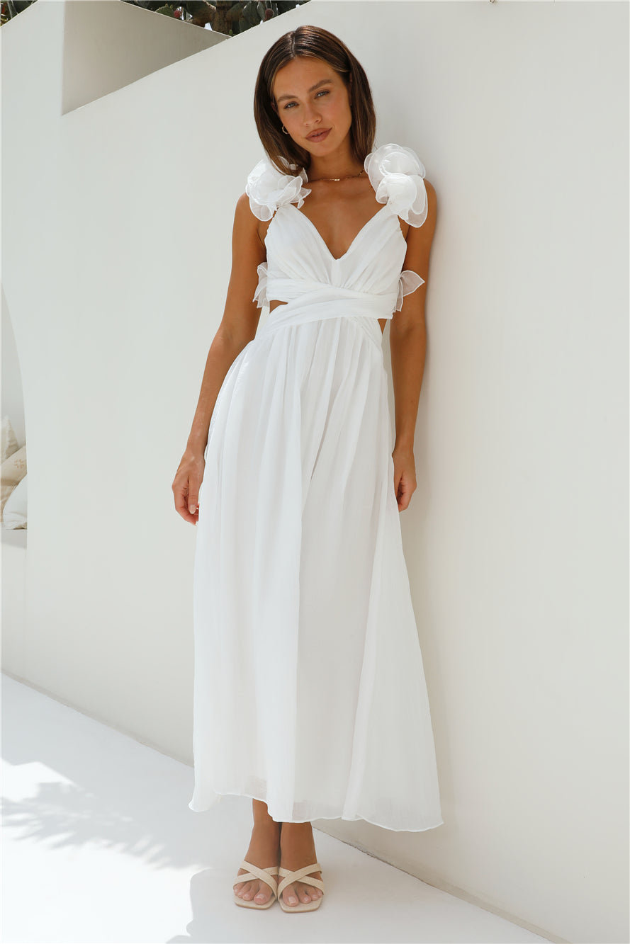 Whimsical Romance Midi Dress White-Seaa Fashion