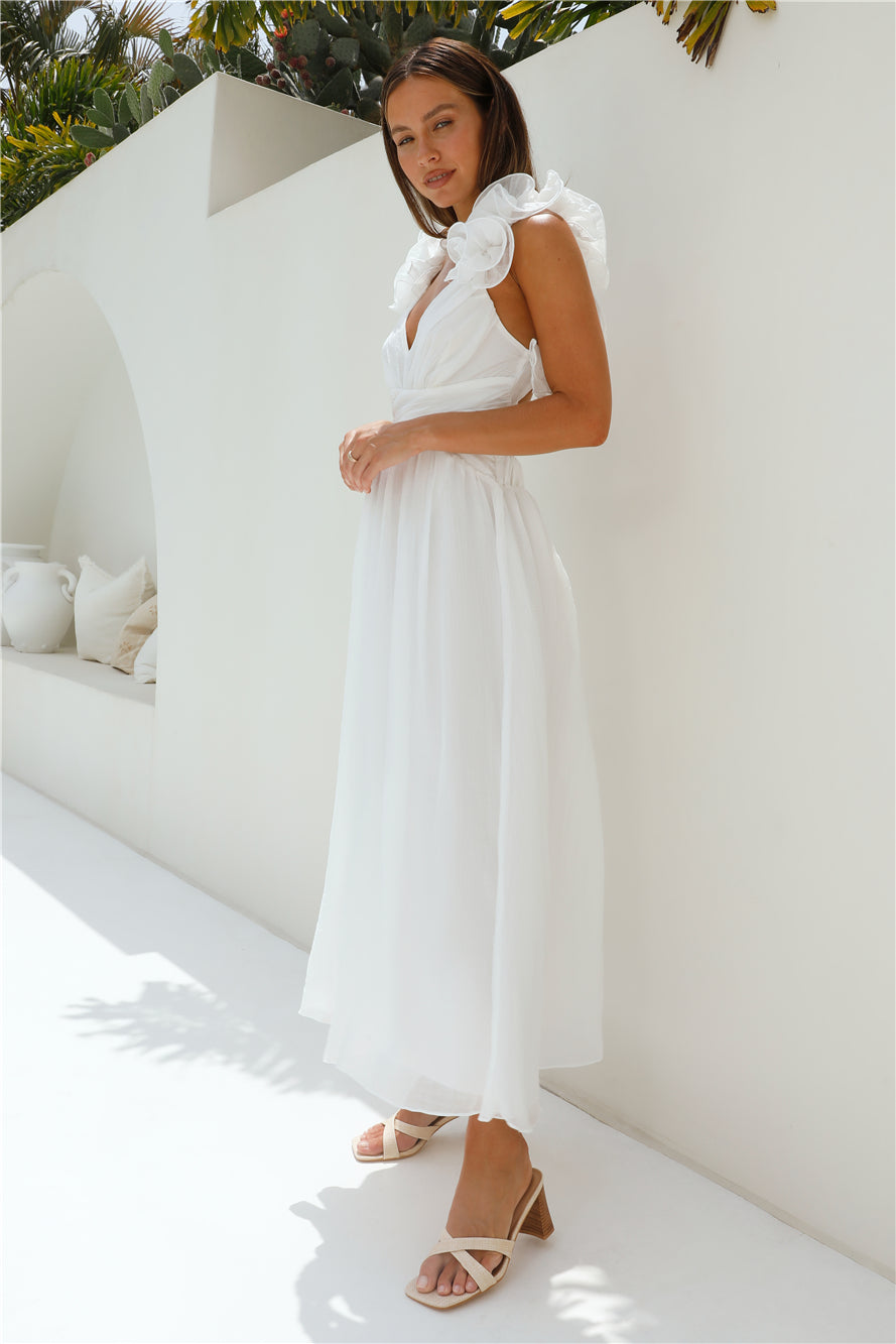 Whimsical Romance Midi Dress White-Seaa Fashion