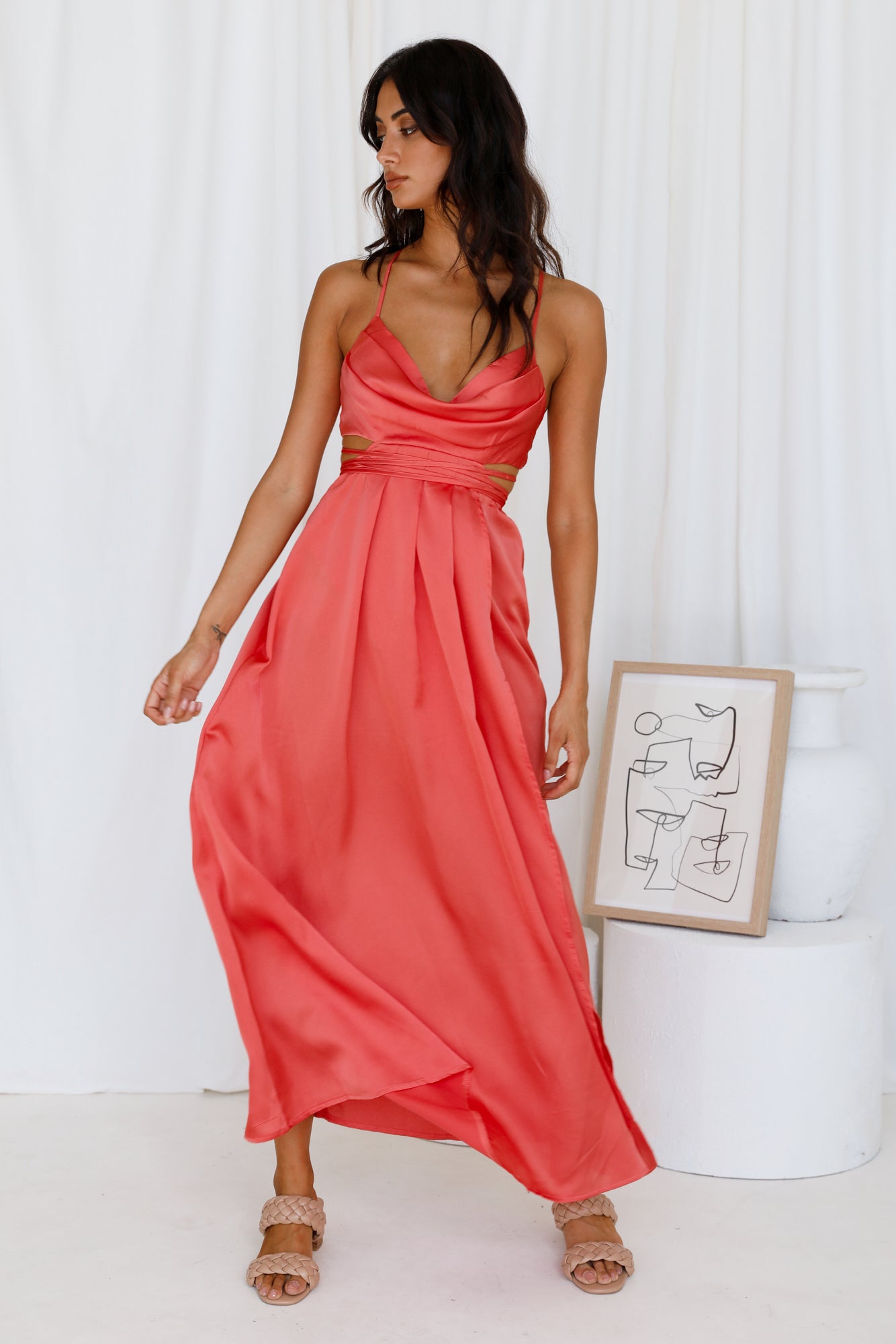 Be My Darling Maxi Dress Coral-Seaa Fashion
