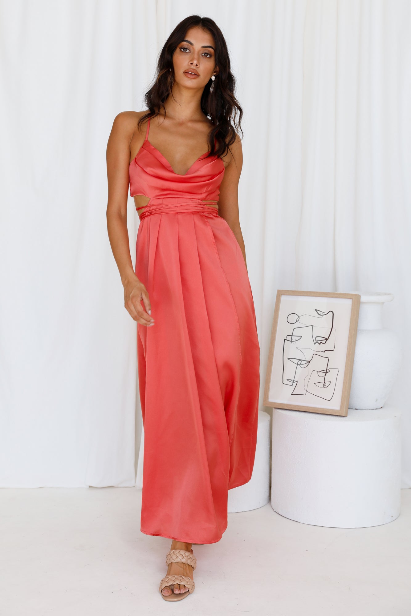 Be My Darling Maxi Dress Coral-Seaa Fashion