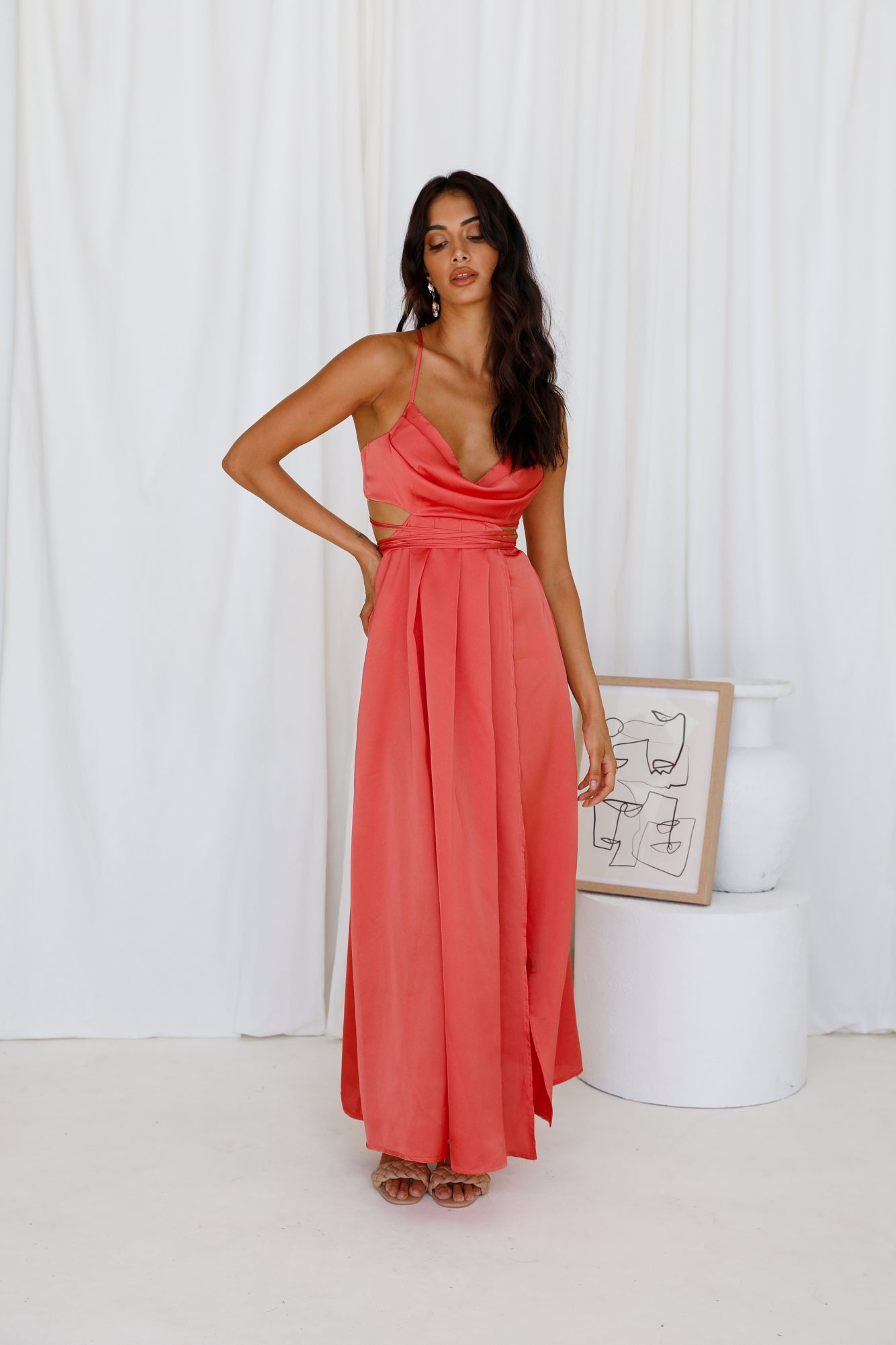 Be My Darling Maxi Dress Coral-Seaa Fashion