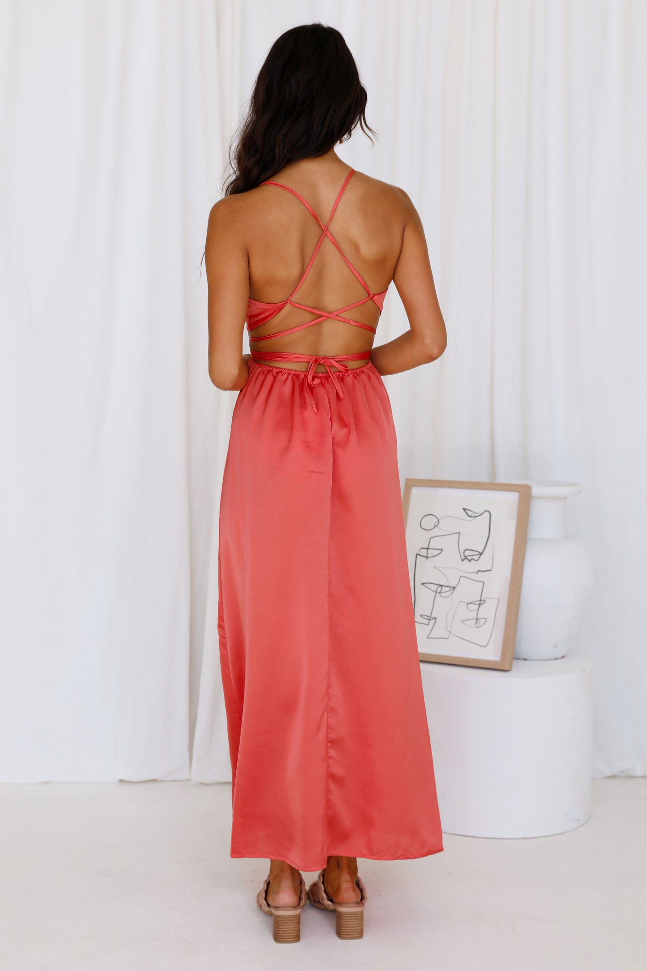 Be My Darling Maxi Dress Coral-Seaa Fashion