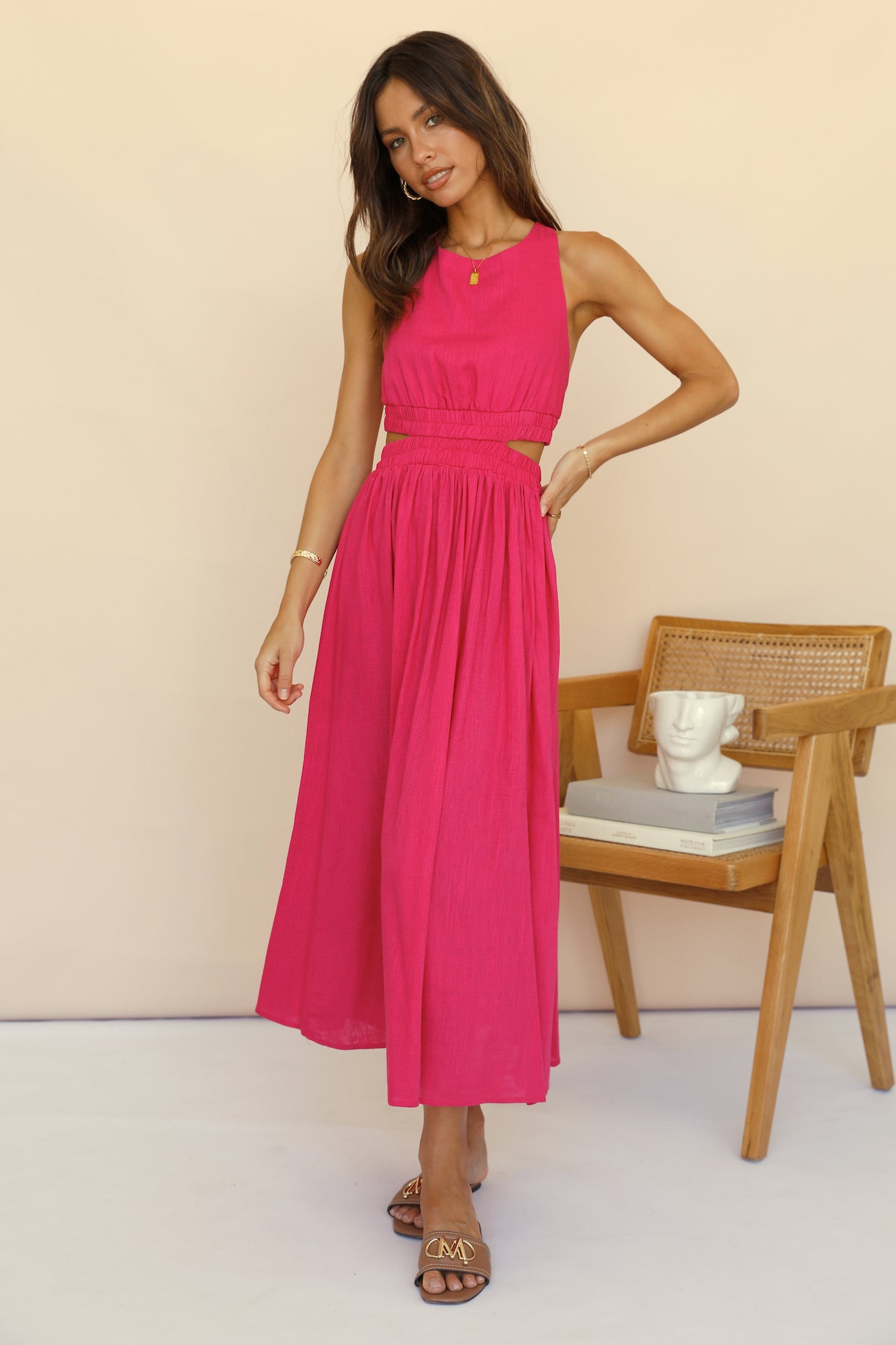 Best With Time Maxi Dress Pink-Seaa Fashion