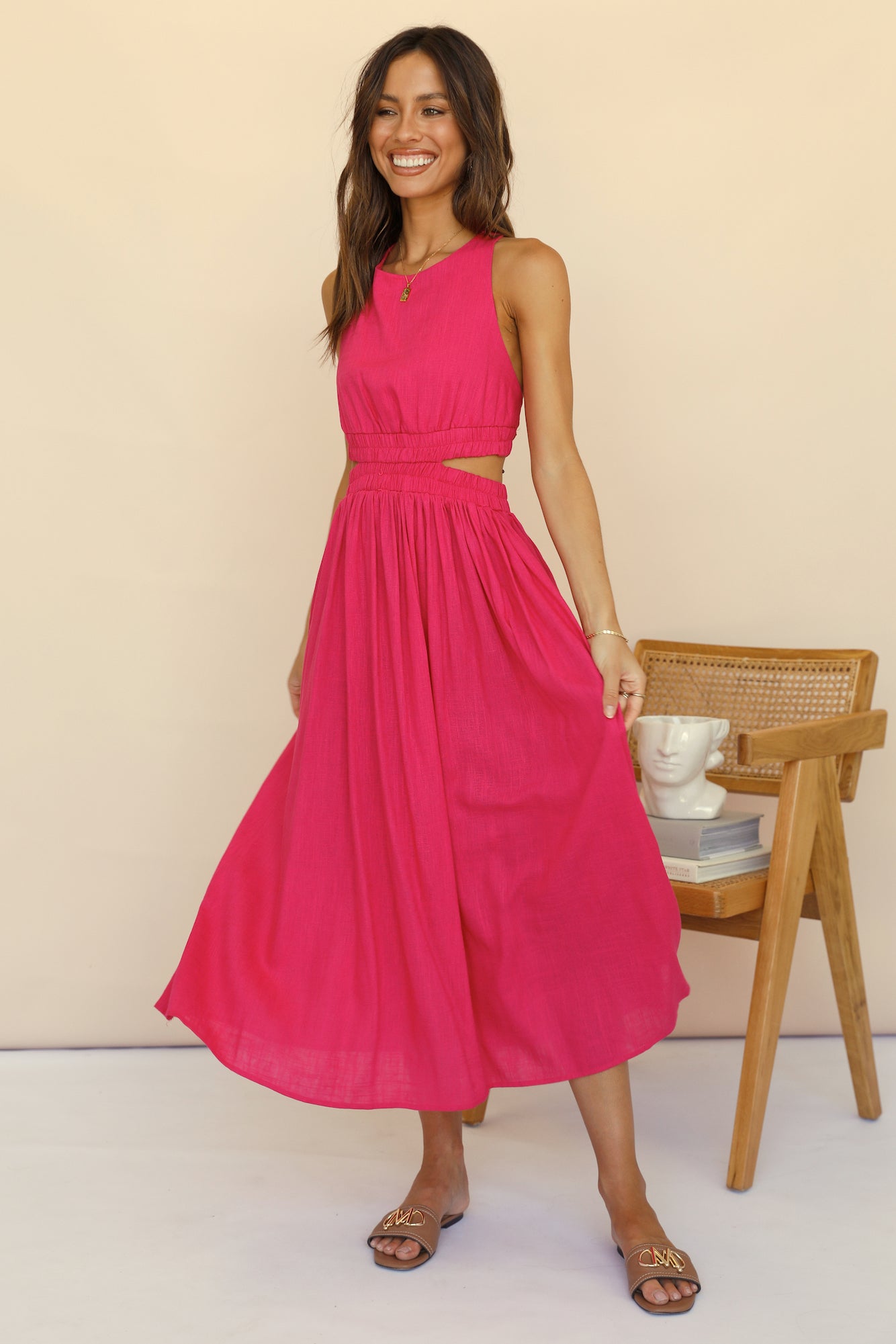 Best With Time Maxi Dress Pink-Seaa Fashion