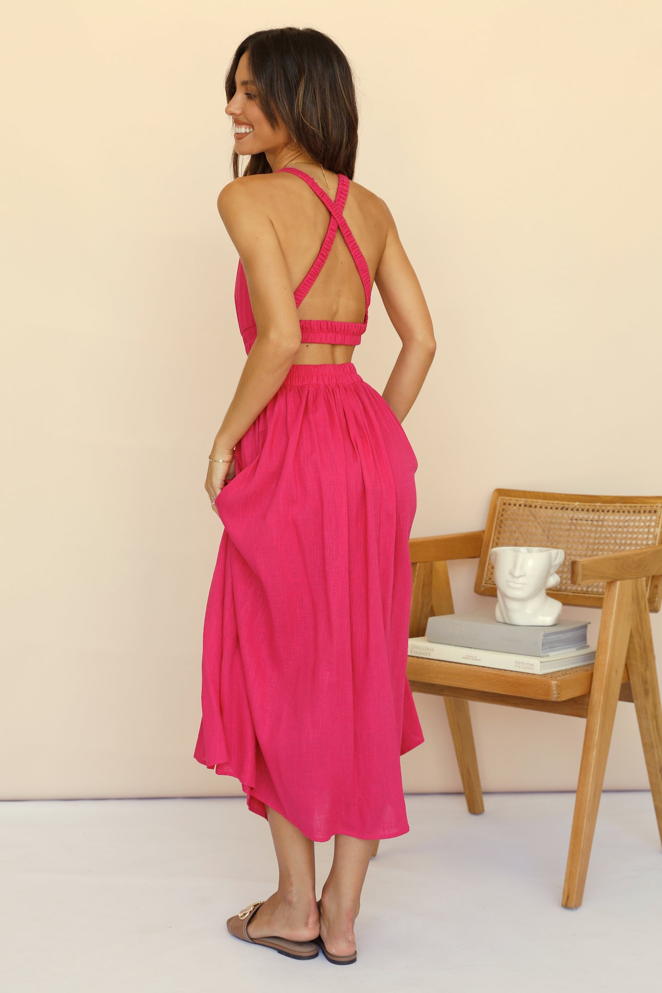 Best With Time Maxi Dress Pink-Seaa Fashion