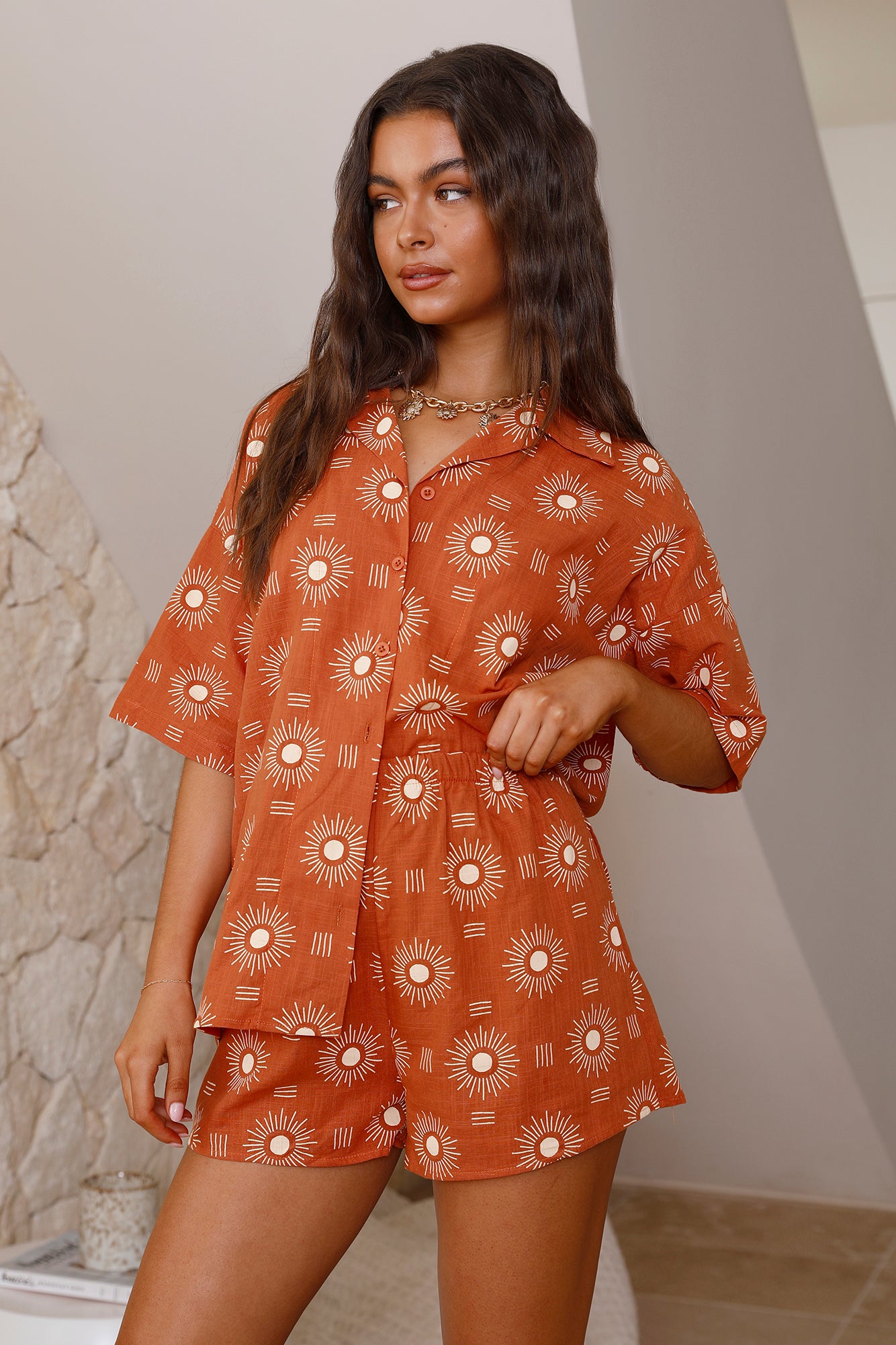 Afternoon Sun Set Brown-Seaa Fashion