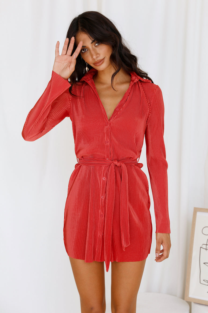 Aricia Dress Red-Seaa Fashion