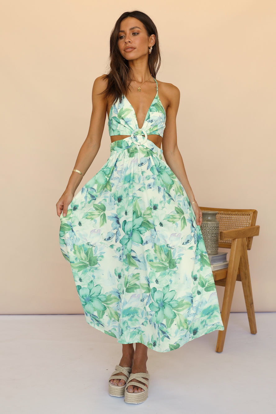 Friday I'm In Love Maxi Dress Green-Seaa Fashion