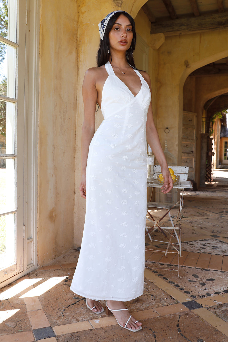 Thalassa Halter Midi Dress White-Seaa Fashion