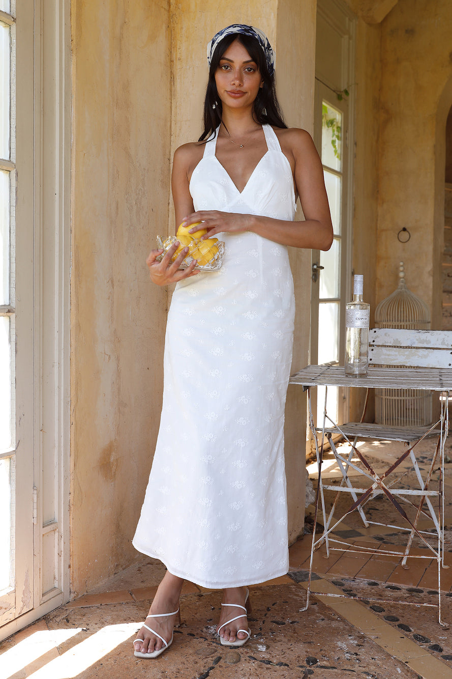 Thalassa Halter Midi Dress White-Seaa Fashion