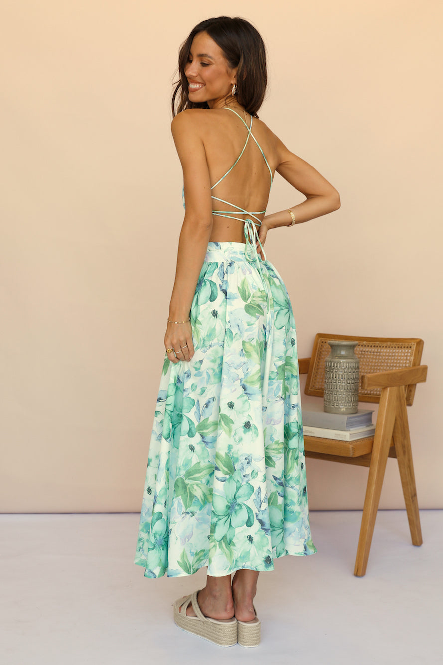 Friday I'm In Love Maxi Dress Green-Seaa Fashion