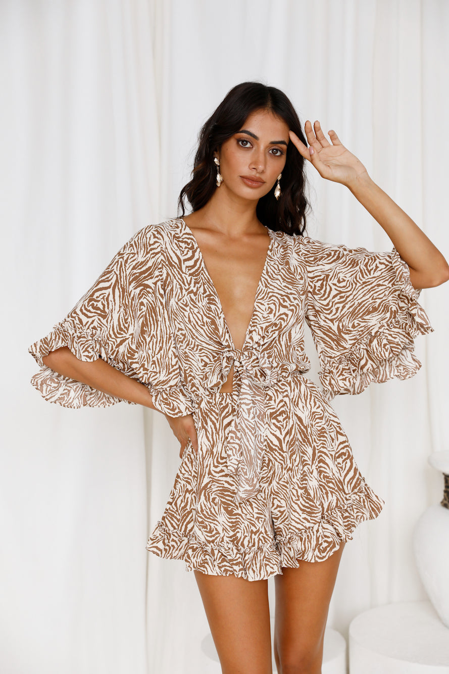 What I Like Romper Brown-Seaa Fashion