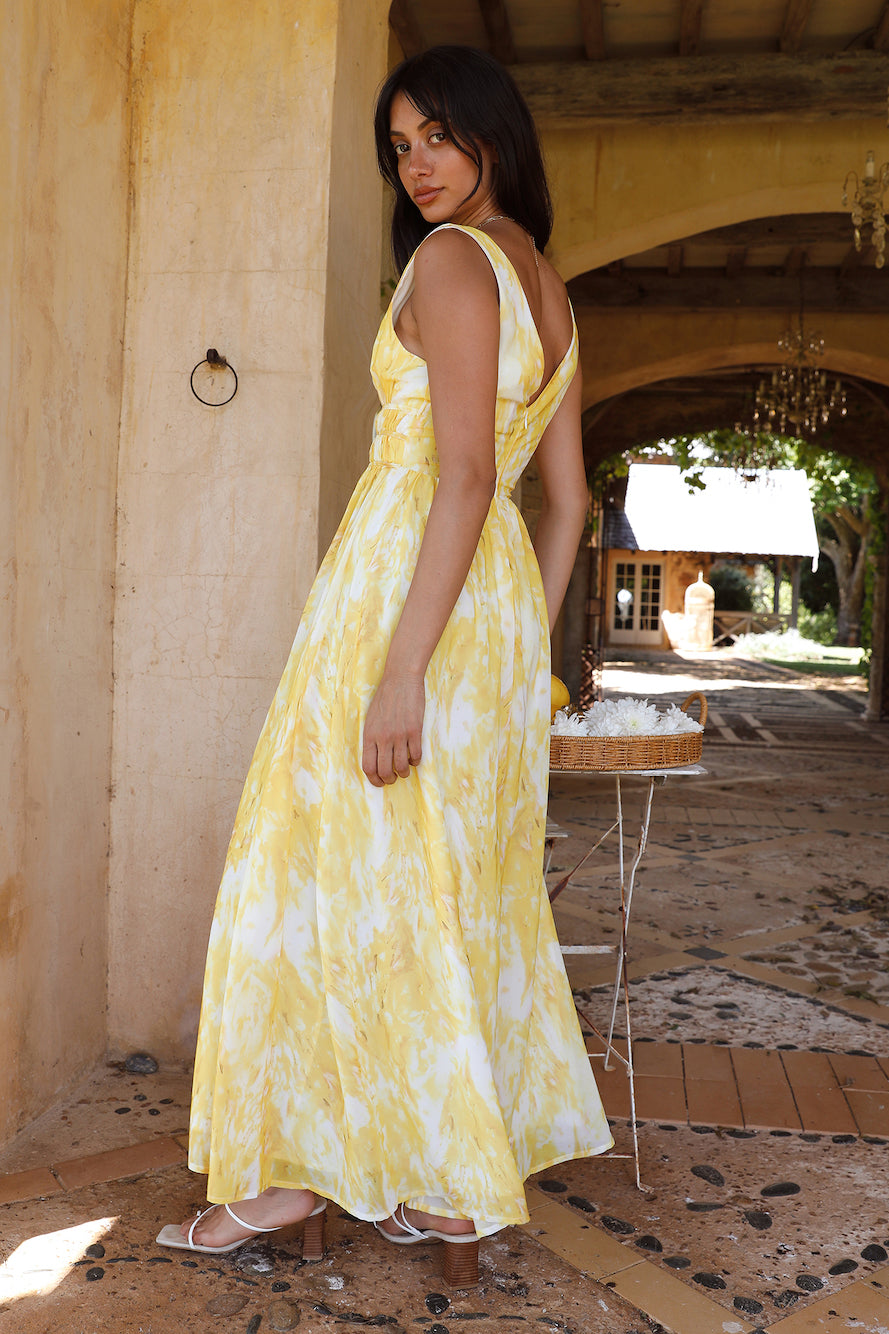 Super Solar Maxi Dress Yellow-Seaa Fashion