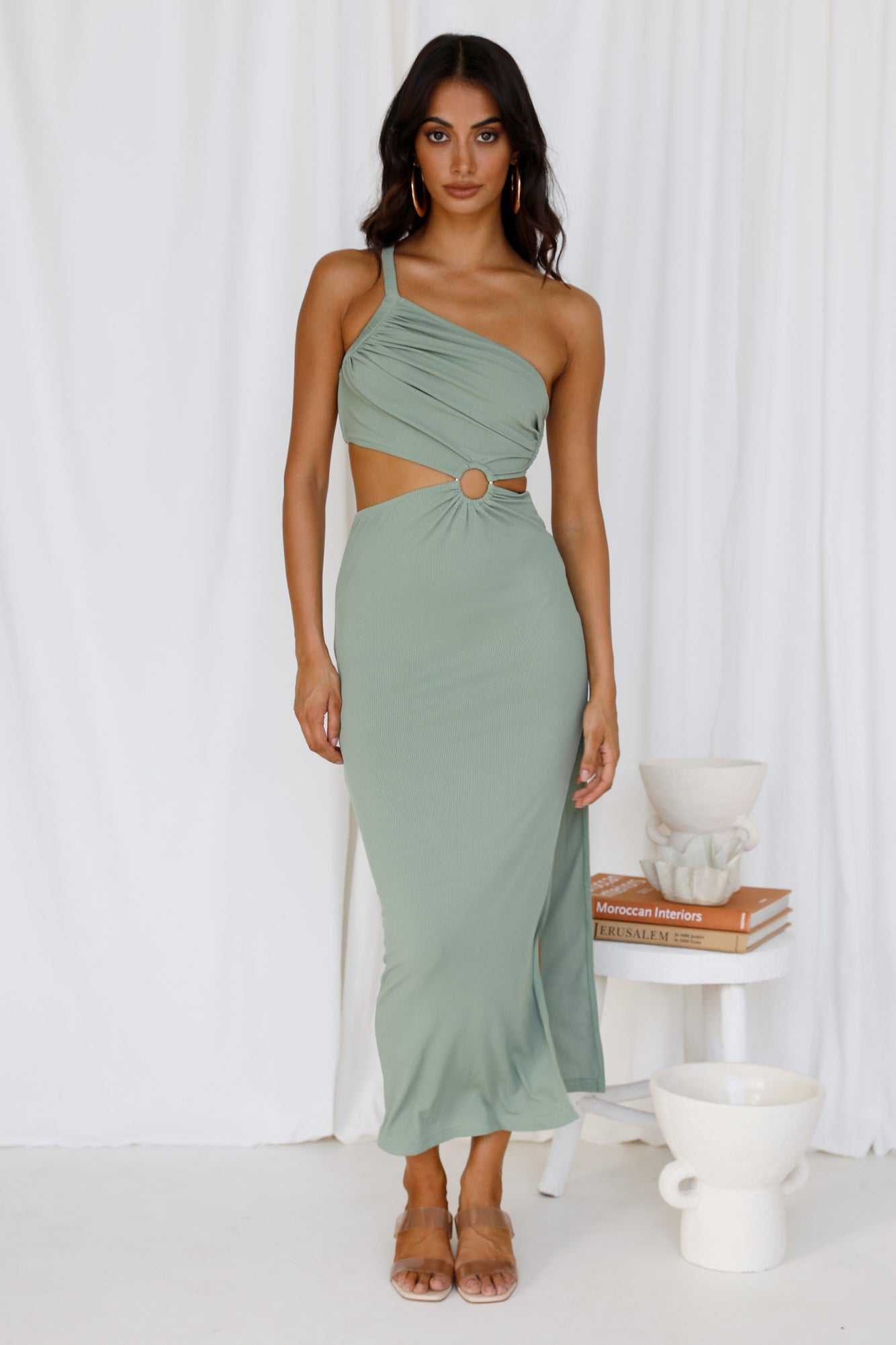 North Facing Sun Maxi Dress Green-Seaa Fashion