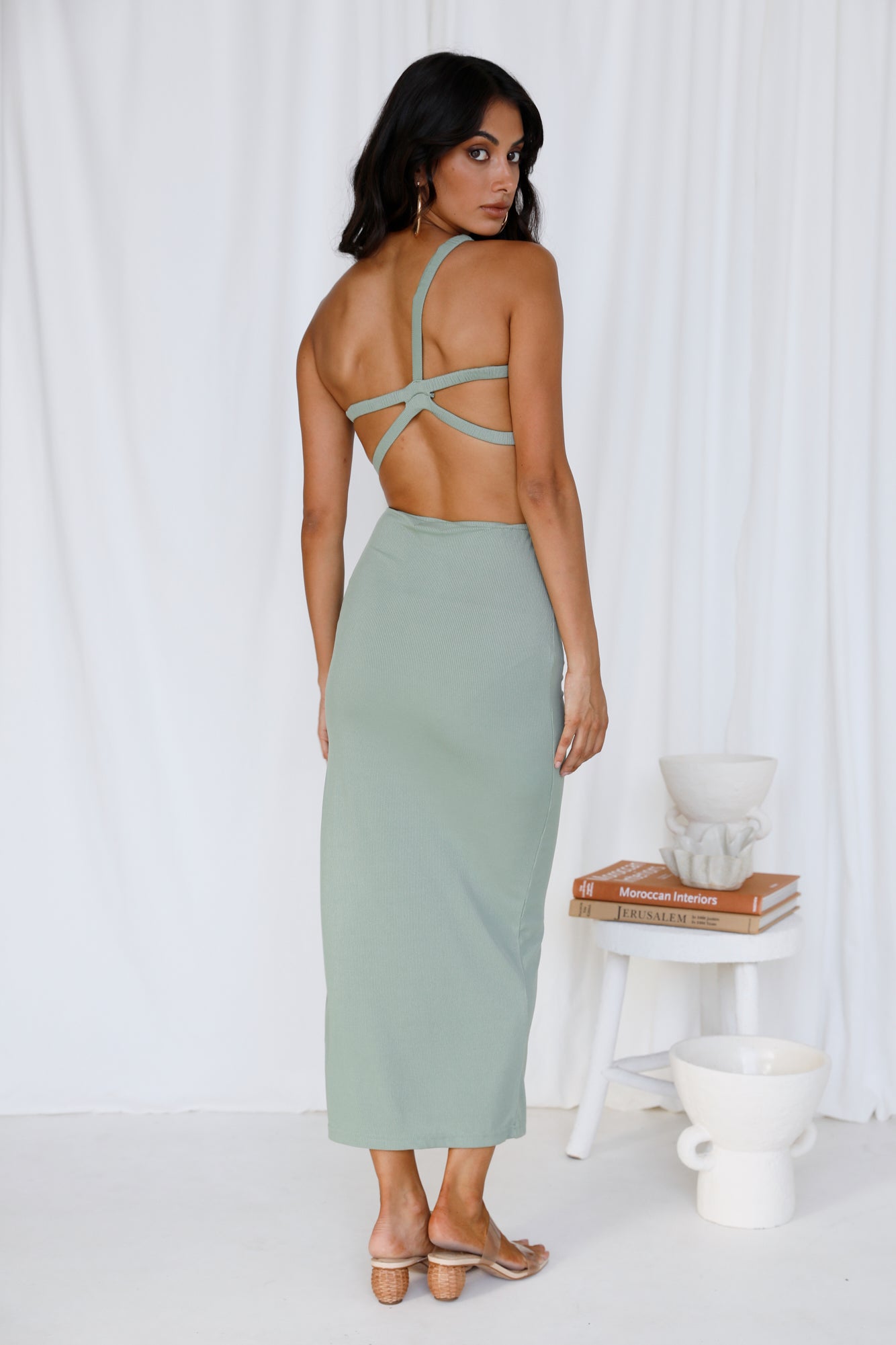 North Facing Sun Maxi Dress Green-Seaa Fashion