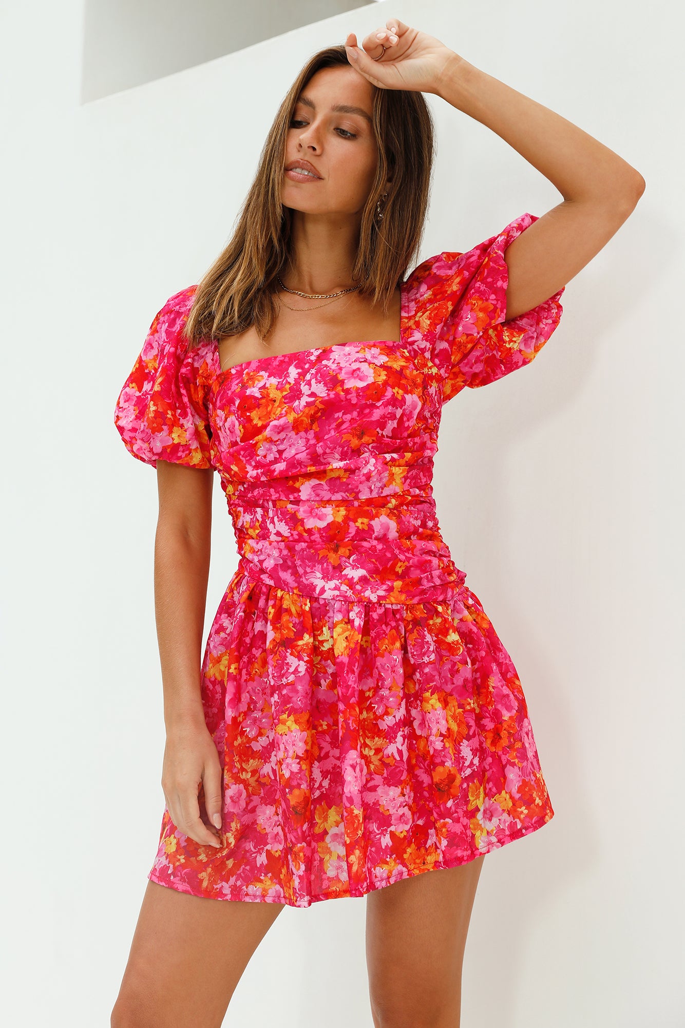 Time Again Mini Dress Pink-Seaa Fashion