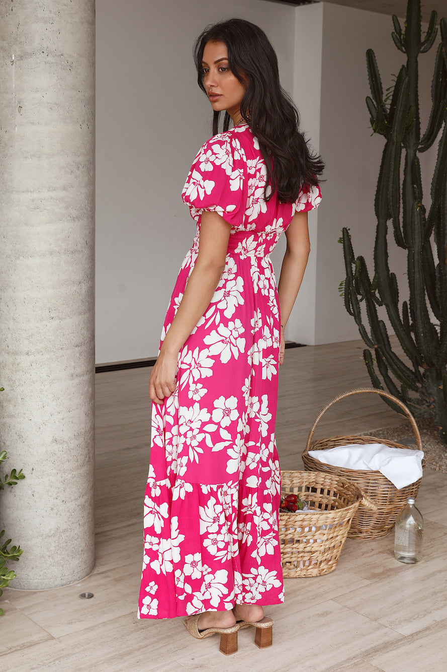 Planting Flowers Maxi Dress Pink-Seaa Fashion