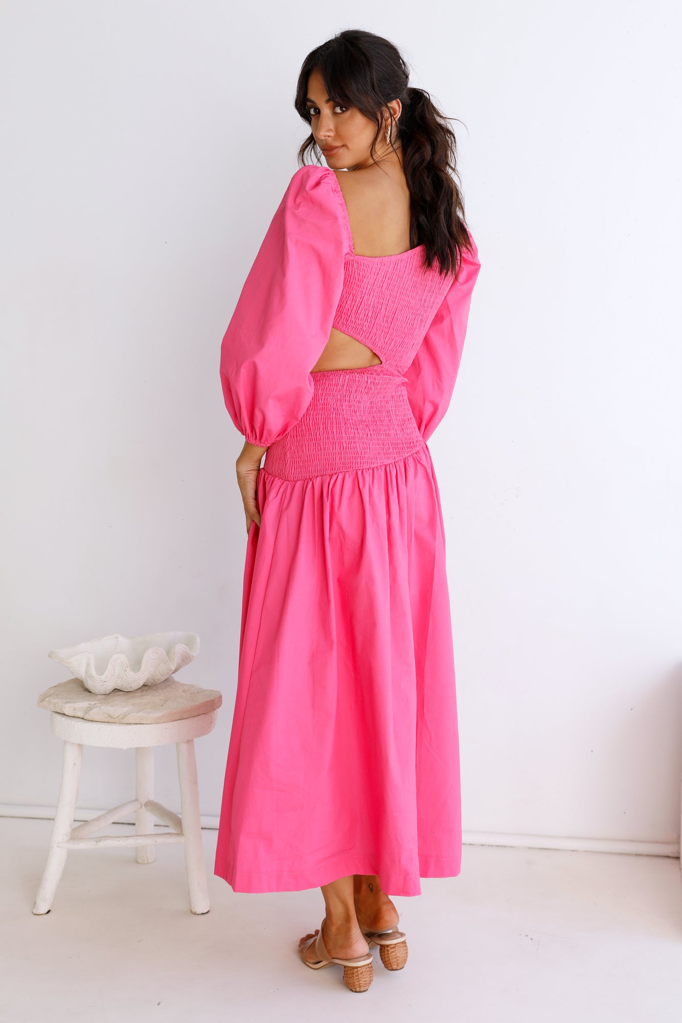 Cheery Maxi Dress Pink-Seaa Fashion