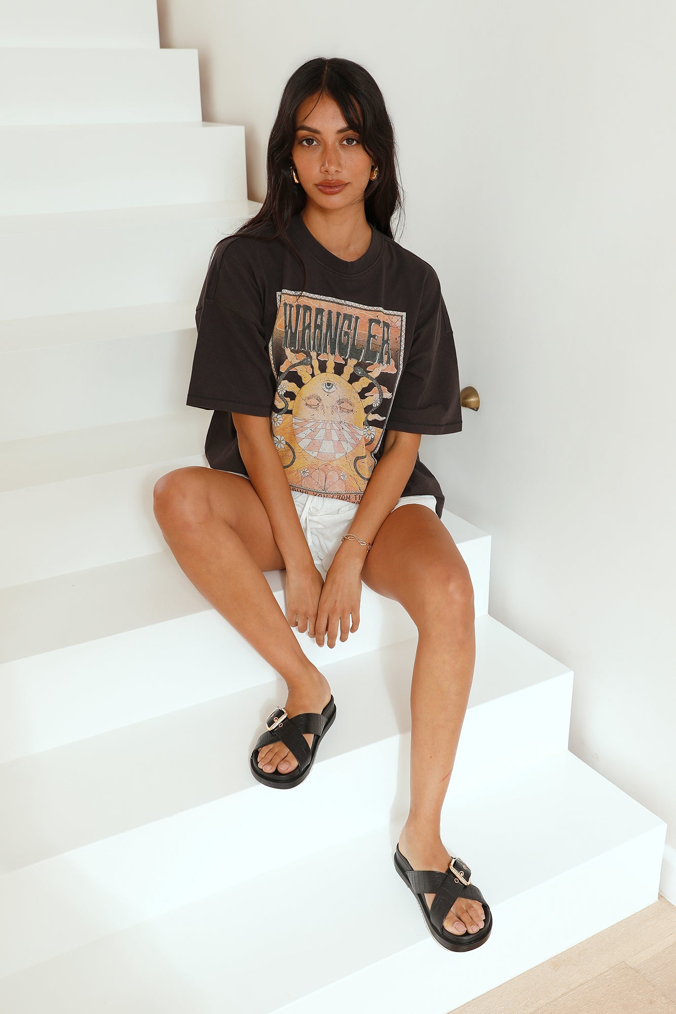 WRANGLER Boxy Slouch Tee Mind Mirage-Seaa Fashion