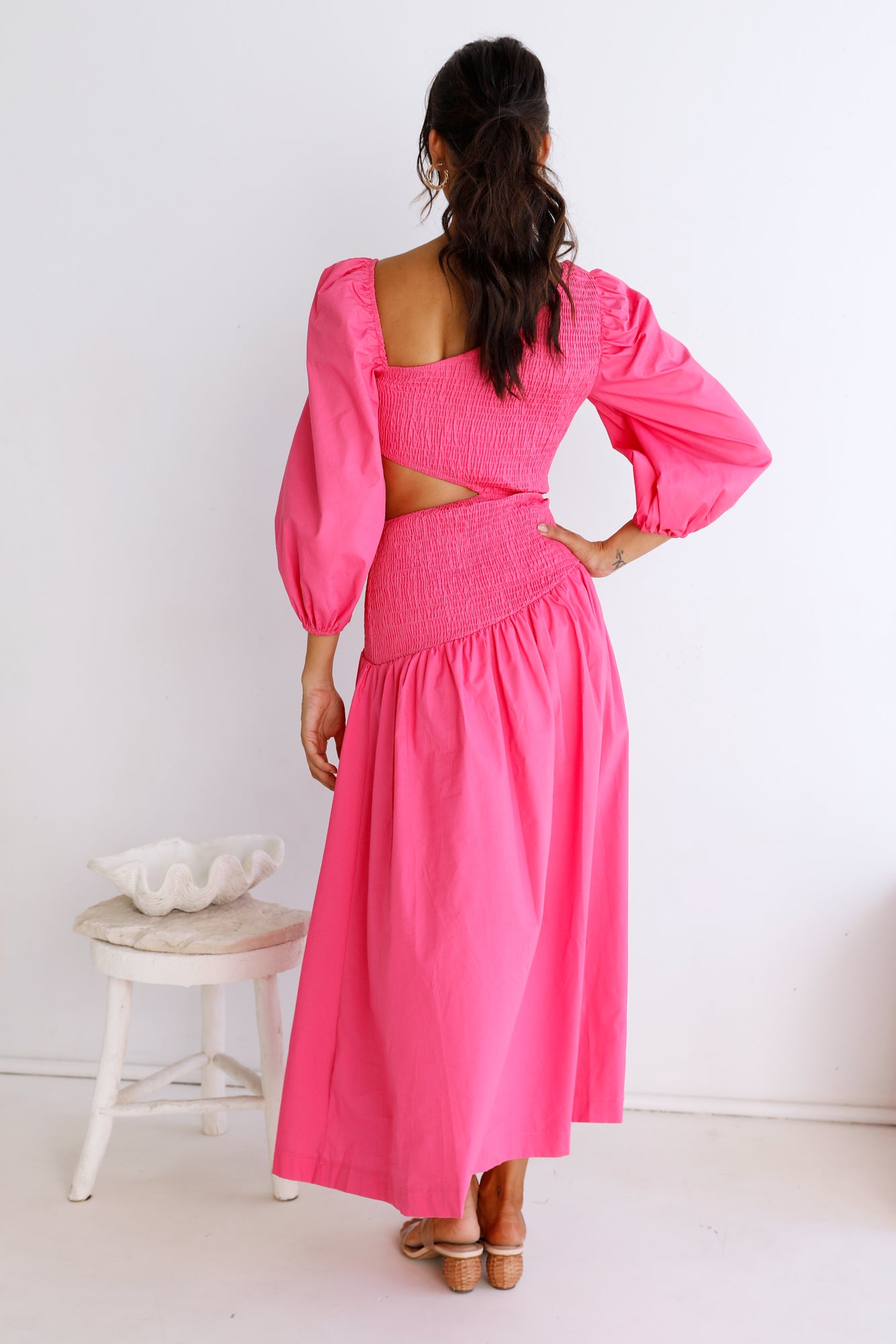 Cheery Maxi Dress Pink-Seaa Fashion