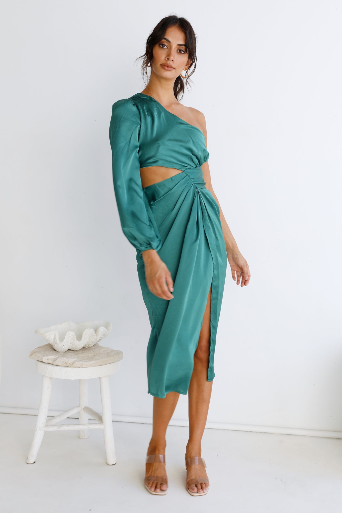Middle Of The Night Midi Dress Green-Seaa Fashion