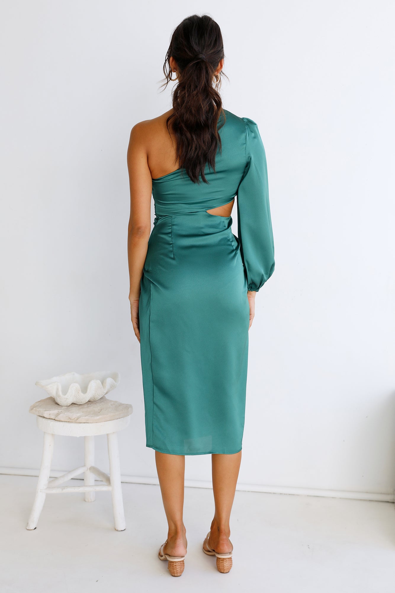 Middle Of The Night Midi Dress Green-Seaa Fashion