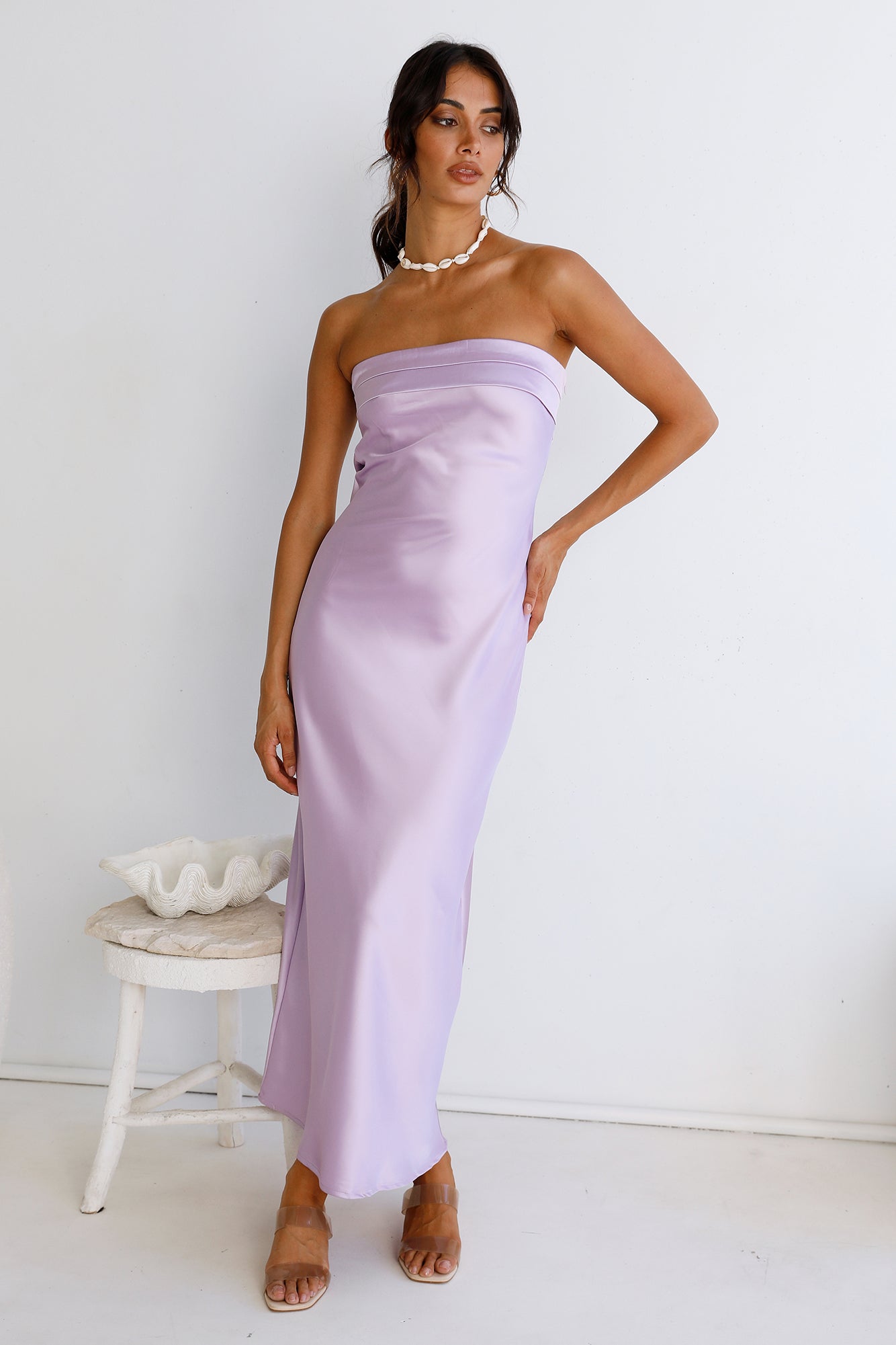 Gleam In Gold Maxi Dress Purple-Seaa Fashion