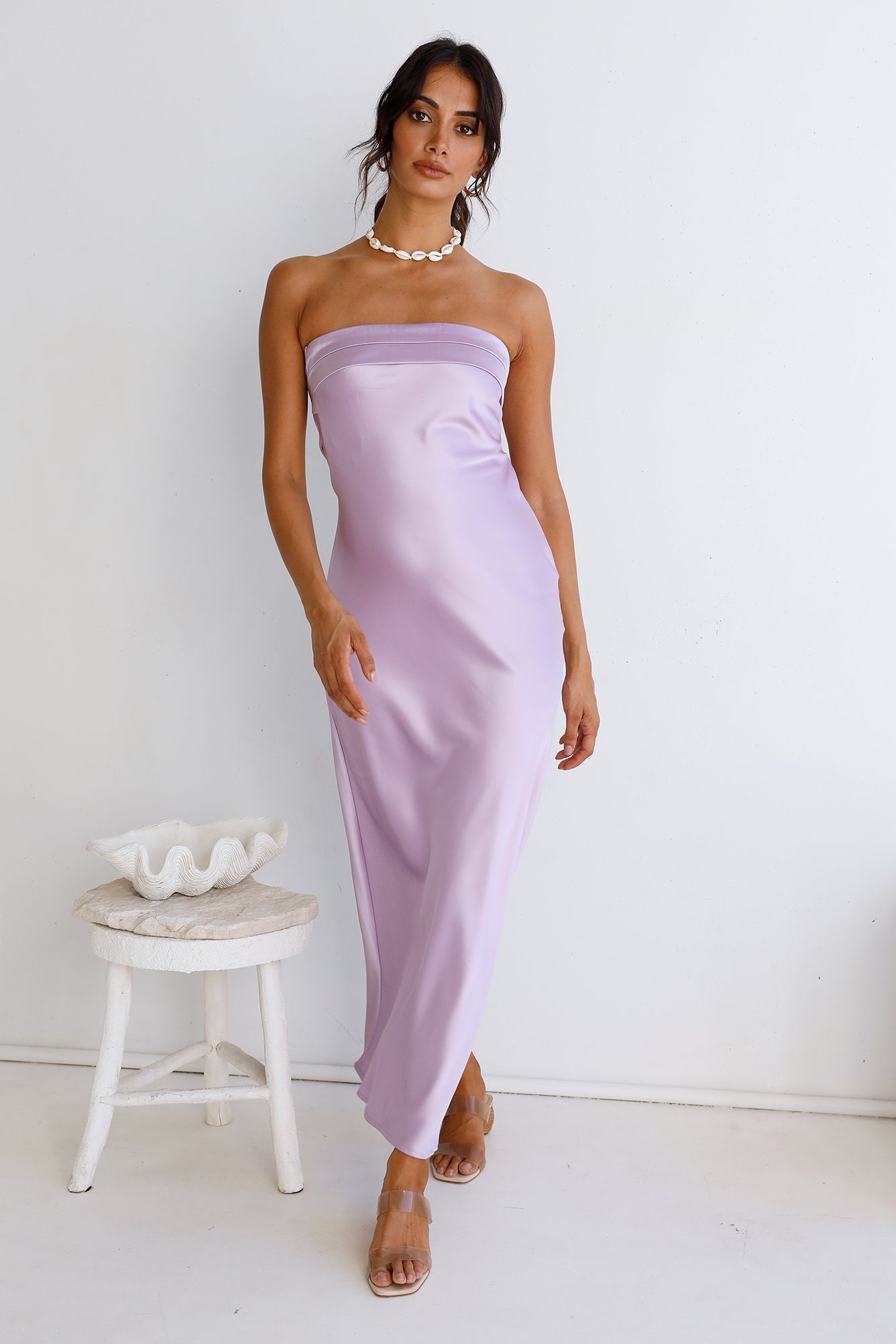 Gleam In Gold Maxi Dress Purple-Seaa Fashion